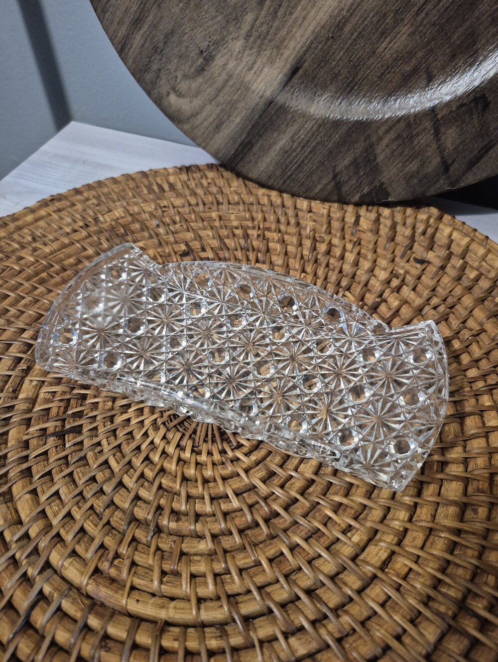 Anchor Hocking Clear Pressed Glass Relish Dish